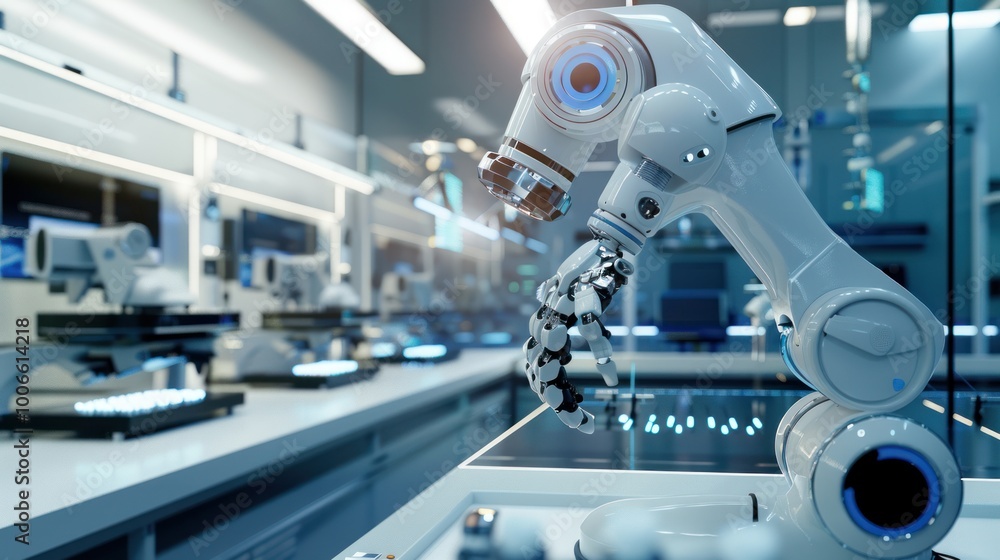 Robotic Arm in a Modern Laboratory Robotic Arm in a Modern Laboratory