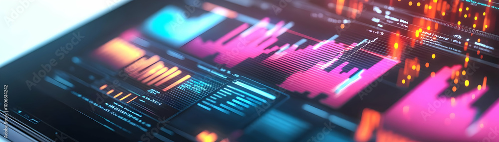Close-Up of Holographic Financial Charts on Sleek Tablet: Futuristic Business Planning & Decision-Making in Modern Tech with Clean Background Close-Up of Holographic Financial Charts on Sleek Tablet: Futuristic Business Planning & Decision-Making in Modern Tech with Clean Background