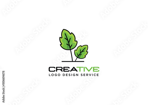 Eco Logo. leaf logo, green house logo or Natural Logo