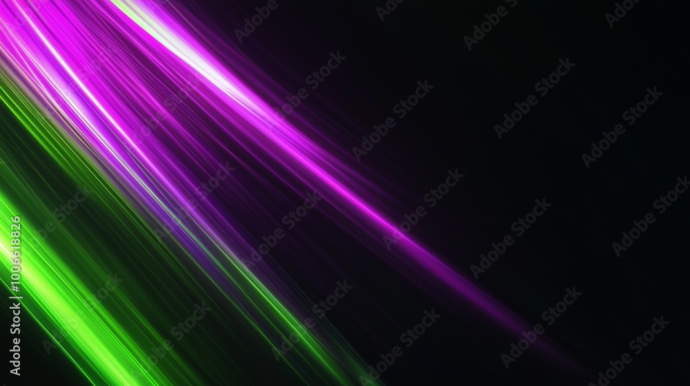 Abstract background featuring purple and green gradient lines fading into a black background. This colorful design would work well as a wallpaper or background image Abstract background featuring purple and green gradient lines fading into a black background. This colorful design would work well as a wallpaper or background image