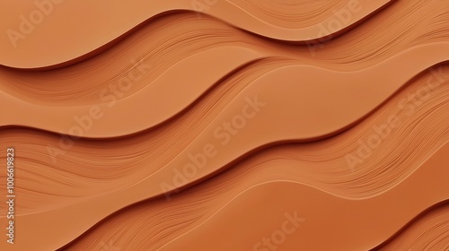 Flowing endlessly, a mesmerizing modern design emerges from a vibrant warm wave pattern in terracotta and clay shades, creating a fluid and energetic motion. Perfect for stylish autumn projects