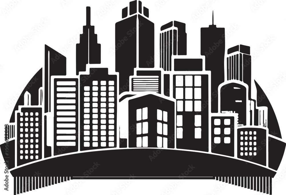 Fototapeta premium city skyline silhouette