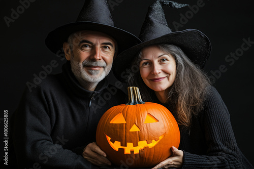 Person with Classic Witch costume for halloween parties