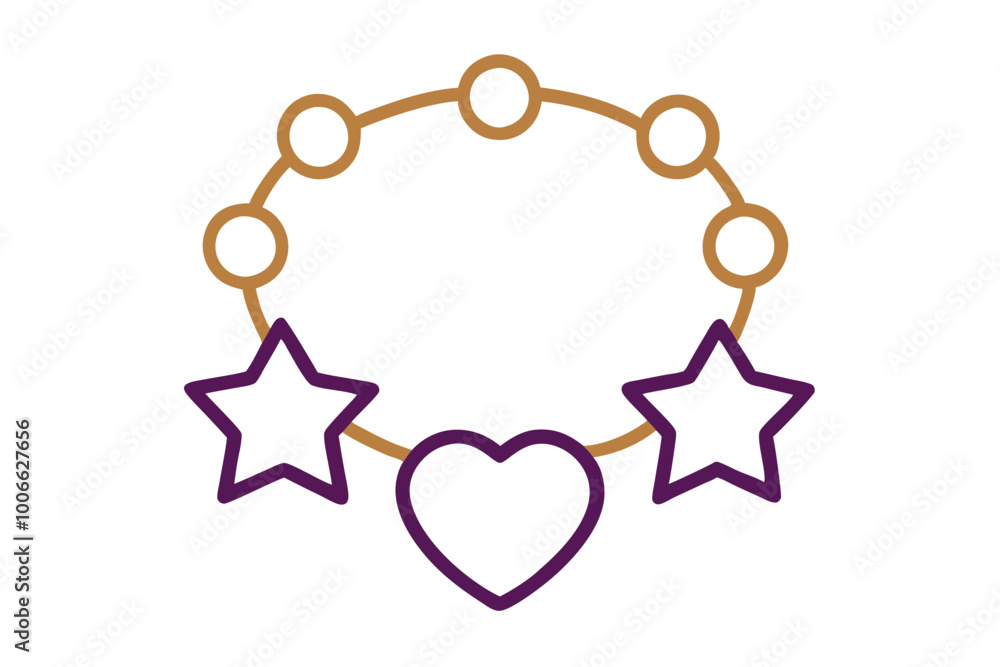 Vector Illustration of a Stylish Outlined Charm Bracelet for Creative Accessories
Vector Illustration of a Stylish Outlined Charm Bracelet for Creative Accessories