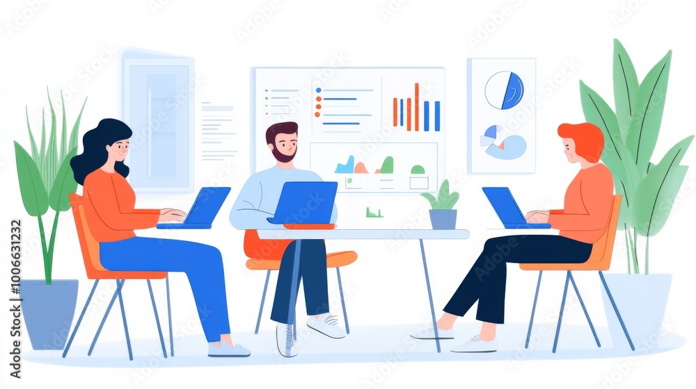 Team Collaboration in a Modern Office Space Team Collaboration in a Modern Office Space