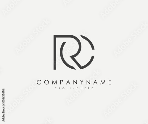 minimalist RC vector logo