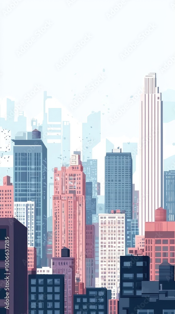A vibrant city skyline portrays modern architecture with an artistic design, showcasing a blend of colors and shapes in an urban setting. A vibrant city skyline portrays modern architecture with an artistic design, showcasing a blend of colors and shapes in an urban setting.