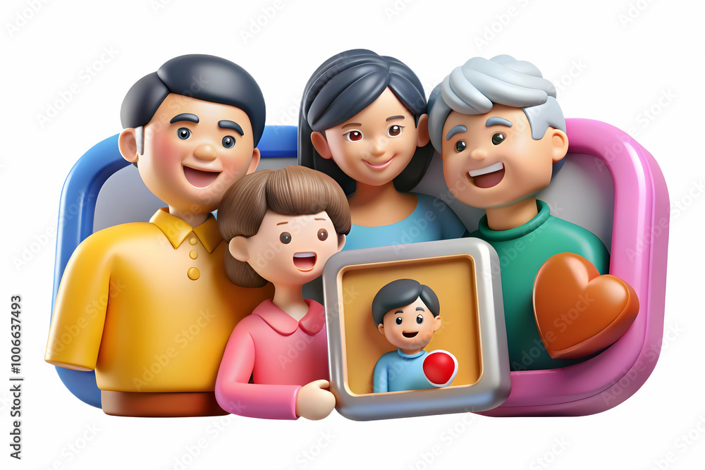 Reflective Family Moments: Candid Shot Capturing Nostalgia and Togetherness at Night's End - Stock Photo Concept Reflective Family Moments: Candid Shot Capturing Nostalgia and Togetherness at Night's End - Stock Photo Concept