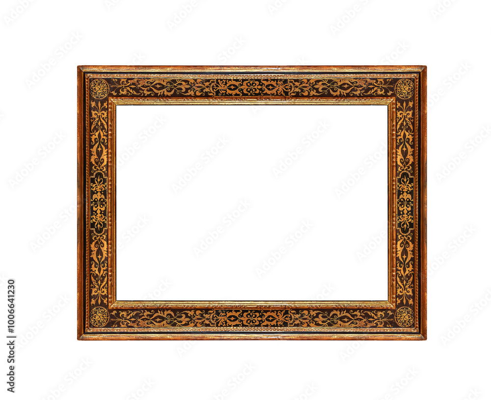 Antique picture frame isolated on white background. Antique picture frame isolated on white background.
