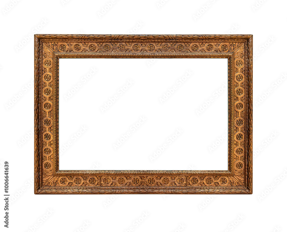 Antique picture frame isolated on white background. Antique picture frame isolated on white background.