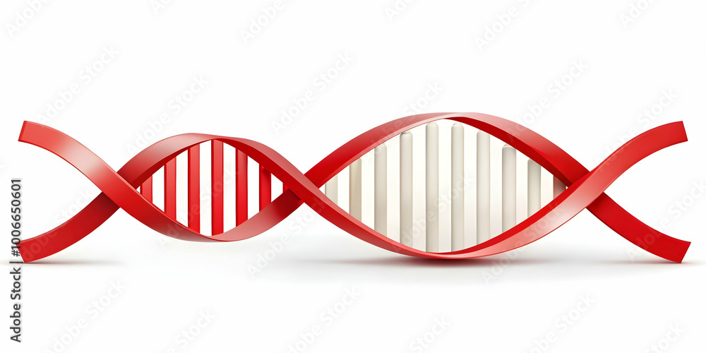Flat Glossy DNA Ribbon Concept: Close-Up Vector Illustration of DNA Strand Transforming into AIDS Ribbon Shape Flat Glossy DNA Ribbon Concept: Close-Up Vector Illustration of DNA Strand Transforming into AIDS Ribbon Shape