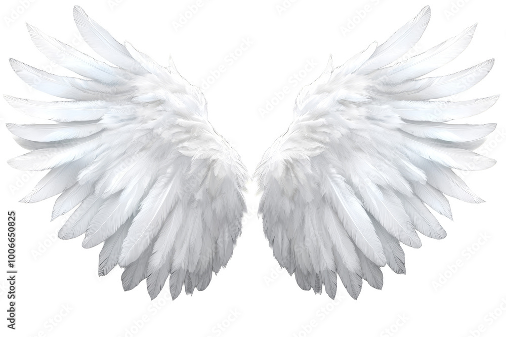 White wings on transparent background White wings on transparent background