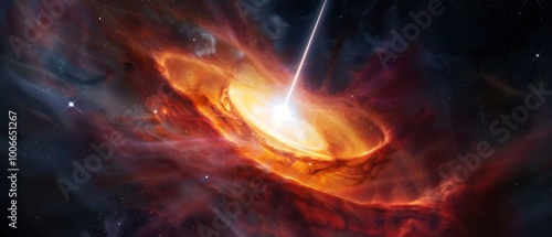 Wallpaper Mural Ultra-clear photograph of a quasar with its bright Torontodigital.ca