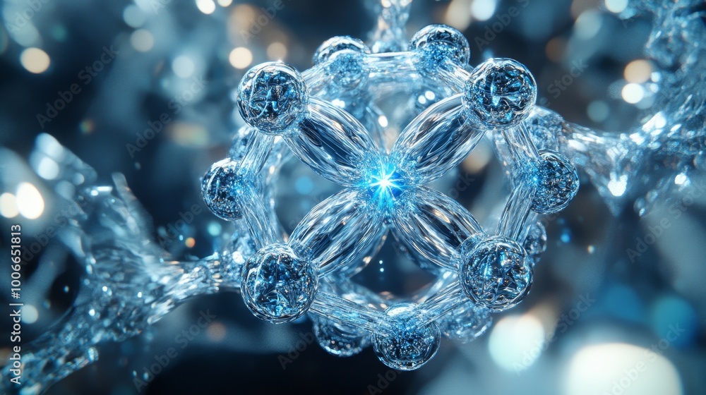 Blue Molecule Structure. Blue Molecule Structure.