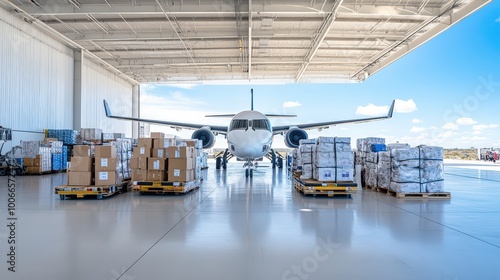 Aerial Delivery of Emergency Supplies at Hangar photo