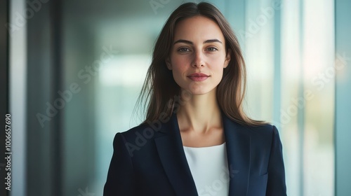 Professional Woman in Modern Office Setting