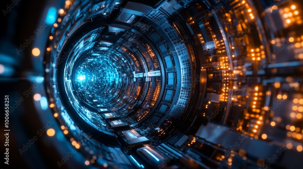 Futuristic Tunnel. Futuristic Tunnel.