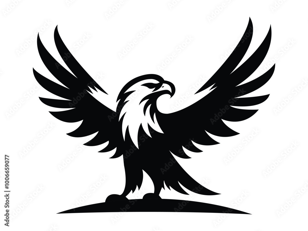 Obraz premium Abstract Eagle Logo Template - High-Quality Vector