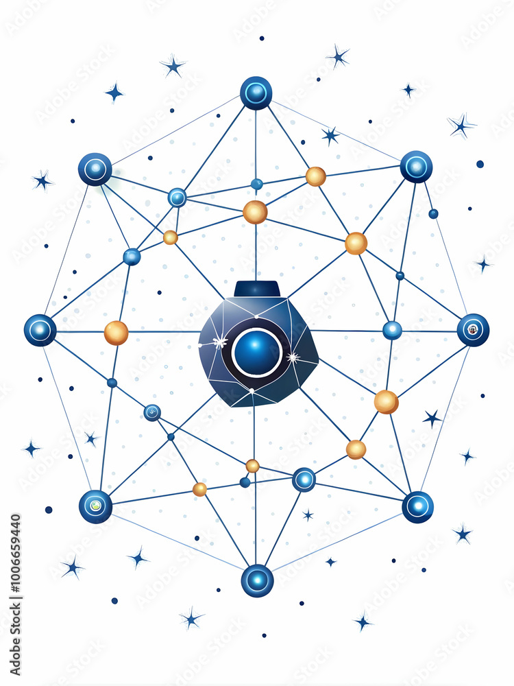 Interconnected Policy Network Constellation: Illustration of Policy Areas with Rotating Camera Revealing Detailed Icons, Isolated on White Background for Explanations Interconnected Policy Network Constellation: Illustration of Policy Areas with Rotating Camera Revealing Detailed Icons, Isolated on White Background for Explanations