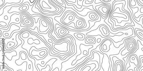 Topographic map background geographic line map with elevation assignments. Modern design with White background with topographic wavy pattern design.paper texture Imitation of a geographical map shades