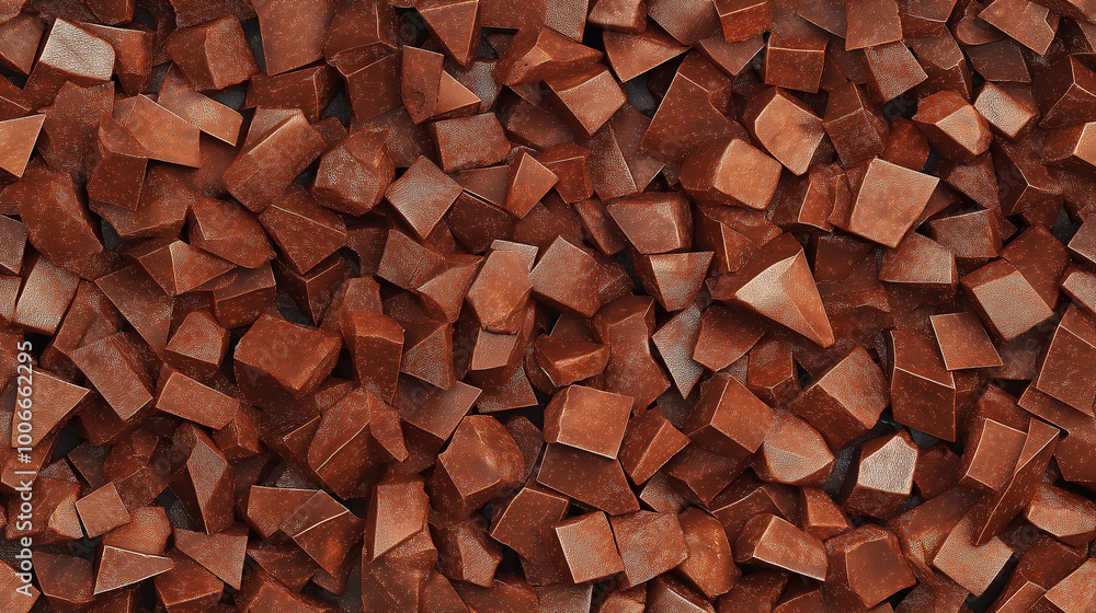 a close-up, top-down view of diced spicy chocolate spread across the entire frame, filling the image with its deep brown color and smooth texture in irregular pieces a close-up, top-down view of diced spicy chocolate spread across the entire frame, filling the image with its deep brown color and smooth texture in irregular pieces