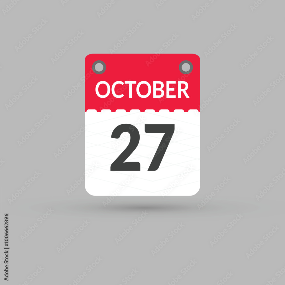 October 27 calendar Date, Month icon October 27 calendar Date, Month icon