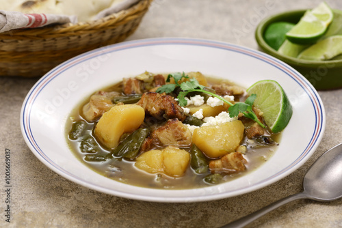 New mexico green chile stew, American traditional cuisine