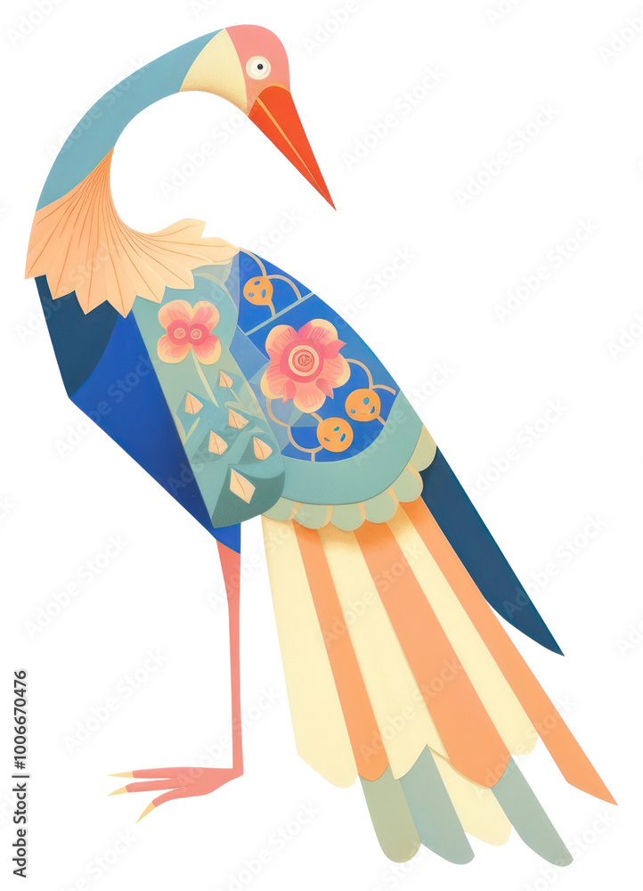 Obraz premium Colorful abstract bird illustration