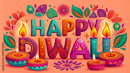 happy Diwali greeting card
