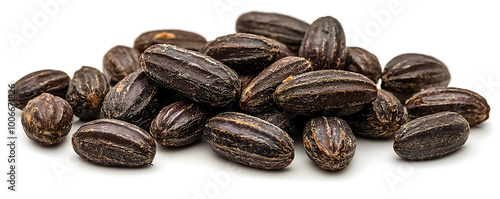 Wallpaper Mural Black Tonka beans isolated on white background Torontodigital.ca