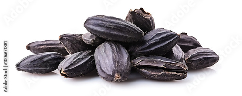 Wallpaper Mural Black Tonka beans isolated on white background Torontodigital.ca