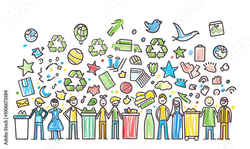 recycle and reuse products concept to keep the world green.