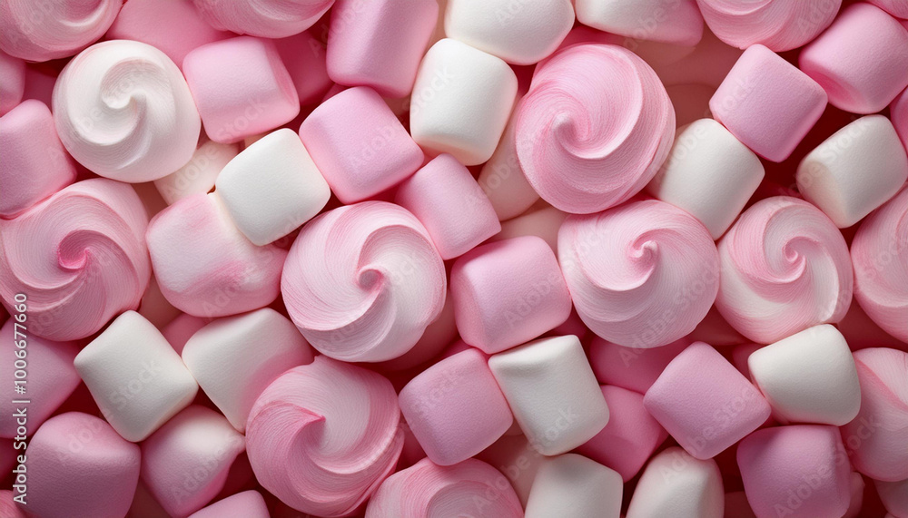 pink and white marshmallows sweets close up pink and white marshmallows sweets close up