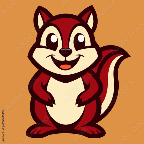 Playful Chipmunk Mascot Logo Vector Illustration for Cricut & Silhouette"