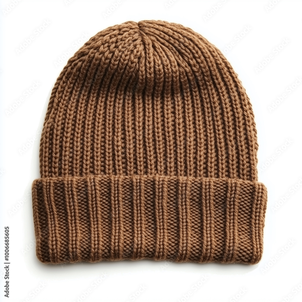 Fototapeta premium knitted wool cap isolated on white