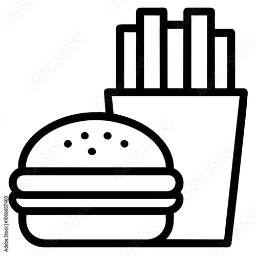 fries and burger