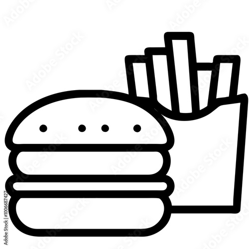 fries and burger