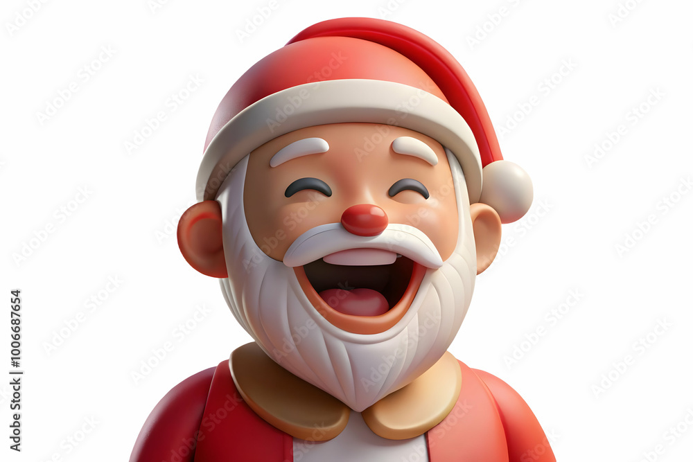 Flat Santa Spreading Joy: Candid Moment of Santa Laughing with Children at a Festive Event - Heartwarming Simple Vector Illustration Flat Santa Spreading Joy: Candid Moment of Santa Laughing with Children at a Festive Event - Heartwarming Simple Vector Illustration