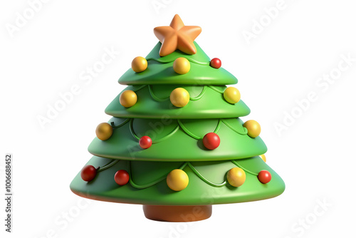 Wallpaper Mural Sustainable Cartoon Christmas Tree Background: Vibrant Green Design with Zero Waste Elements for Eco-Friendly Holiday Projects - Perfect for Photo Stock Use! Torontodigital.ca