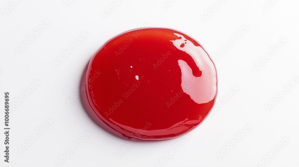 a single, elegant swatch of strawberry jam on a white background, with soft color gradients and a subtle sheen to highlight the texture and glossiness of the jam a single, elegant swatch of strawberry jam on a white background, with soft color gradients and a subtle sheen to highlight the texture and glossiness of the jam
