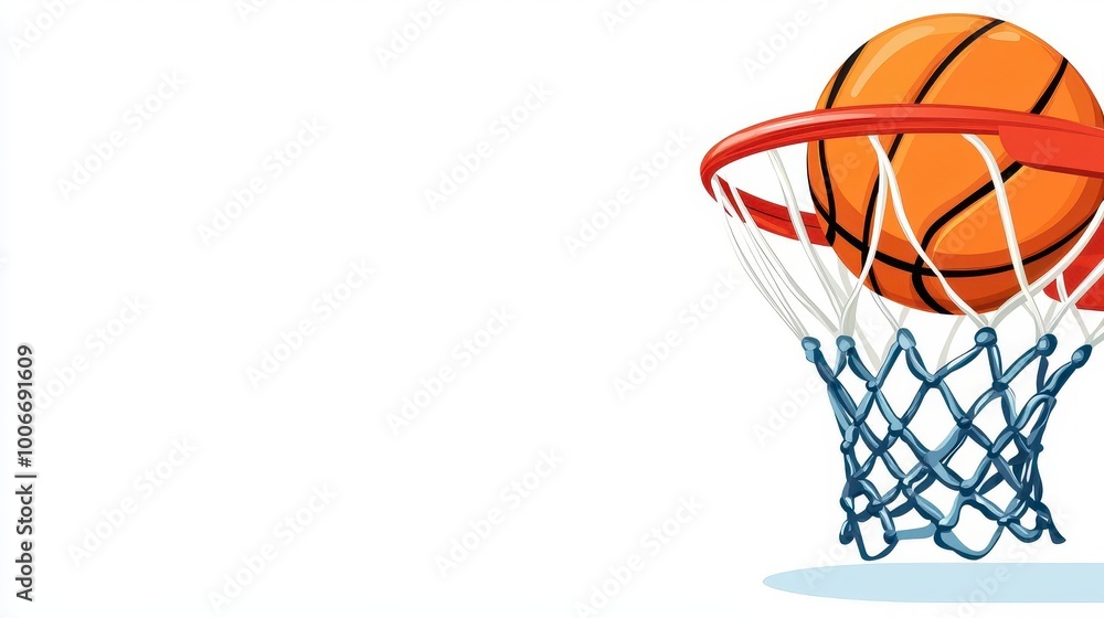 a basketball hoop clipart, sports gear, flat vector design, red and white, isolated on white background a basketball hoop clipart, sports gear, flat vector design, red and white, isolated on white background
