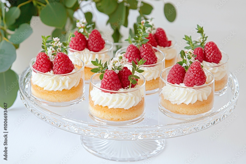 Raspberry Cream Layered Dessert with Whipped Topping Raspberry Cream Layered Dessert with Whipped Topping