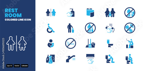 rest room colored icon vector design good for web and mobile app