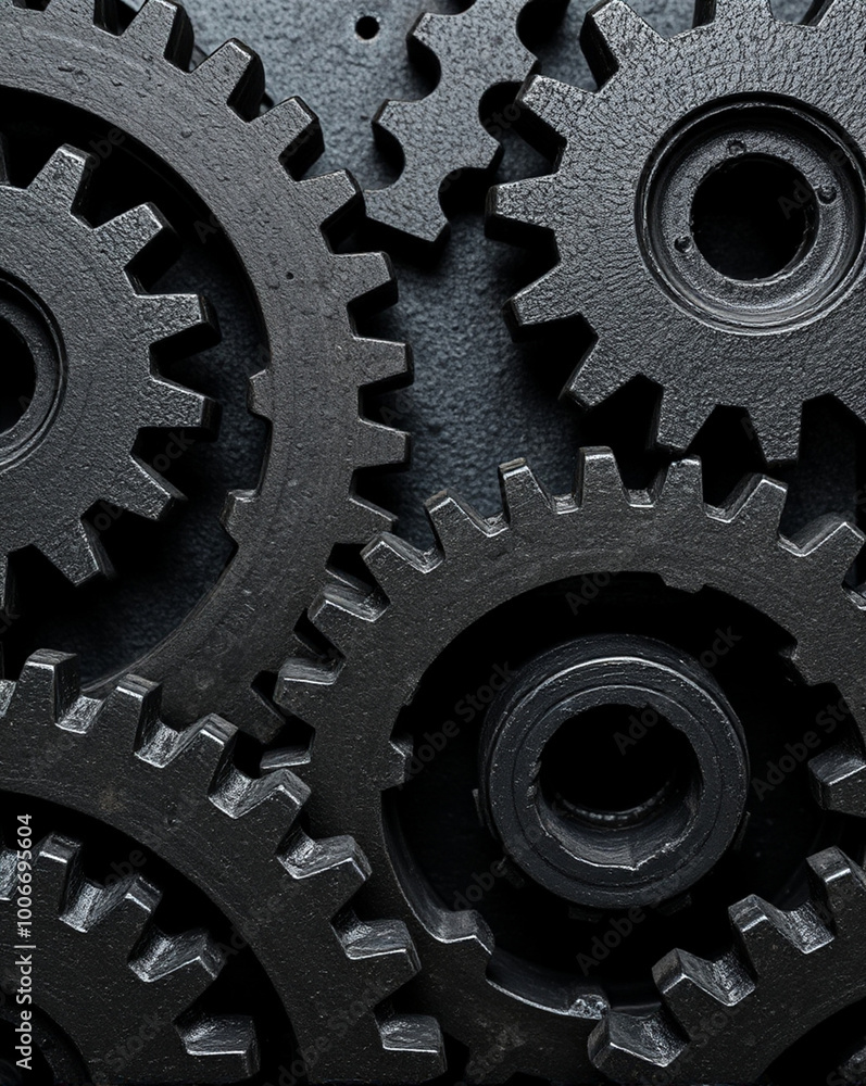 Black Gears Background for Industrial Design Black Gears Background for Industrial Design