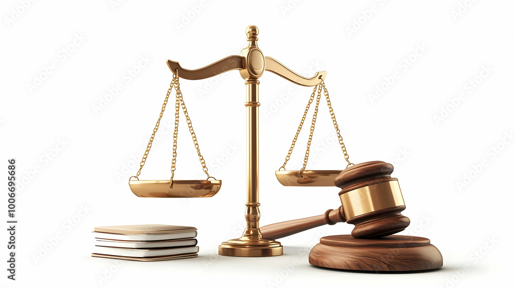 3D Scale and Gavel Icons Representing Compliance and Justice Concept - Vector Image for Legal Infographics and Business Practices on White Background 3D Scale and Gavel Icons Representing Compliance and Justice Concept - Vector Image for Legal Infographics and Business Practices on White Background