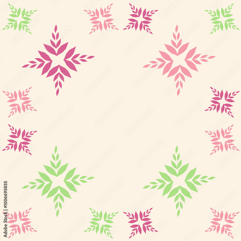Retro seamless pattern with leaves on yellow background. Perfect for summer greetings, wallpaper, wrapping paper, fabric. Vector illustration.christmas card with snowflakes Retro seamless pattern with leaves on yellow background. Perfect for summer greetings, wallpaper, wrapping paper, fabric. Vector illustration.christmas card with snowflakes