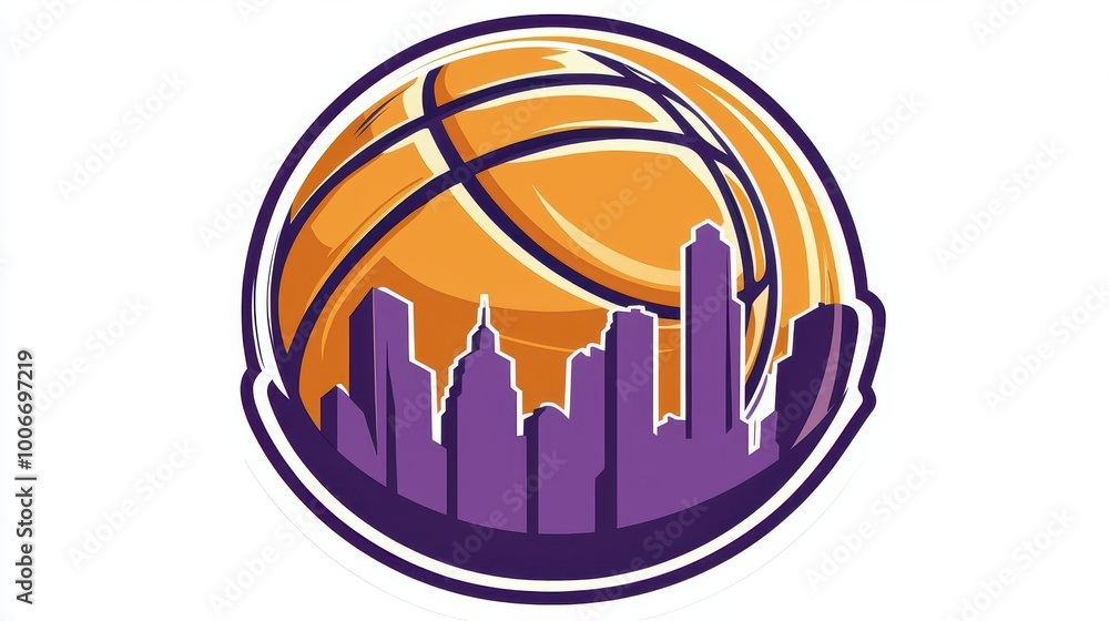 a basketball team logo clipart, emblem design, bold colors, isolated on white background a basketball team logo clipart, emblem design, bold colors, isolated on white background