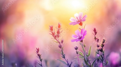 Purple false saw wort wildflower standing tall in a sunlit Israeli meadow, with a soft, blurred background for focus.