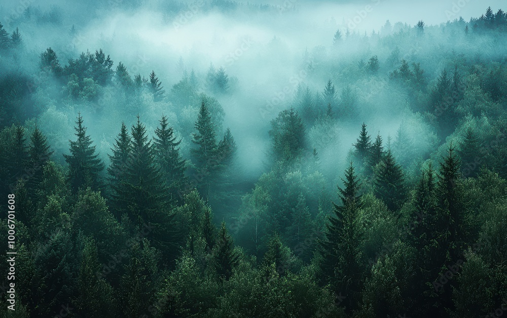 Misty forest landscape with lush greenery and tranquil atmosphere, ideal for nature lovers and serene outdoor experiences. Misty forest landscape with lush greenery and tranquil atmosphere, ideal for nature lovers and serene outdoor experiences.
