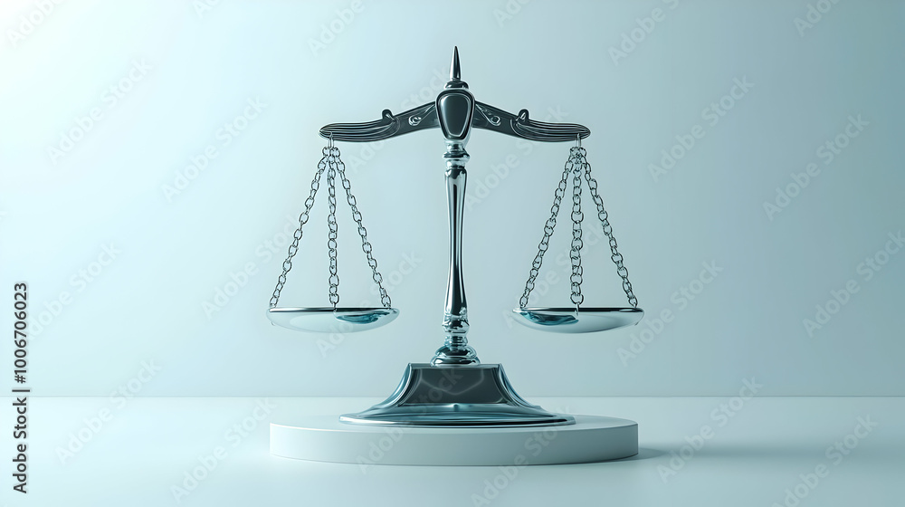 3D Scales and Shield Icon Isolated on White Background - Symbolizing Balanced Responsibility and Leadership for Business Infographics 3D Scales and Shield Icon Isolated on White Background - Symbolizing Balanced Responsibility and Leadership for Business Infographics